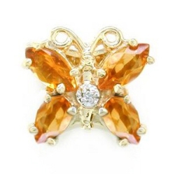 N360 14K MQ/PS CITRINE 1 DIAMOND SLIDE 